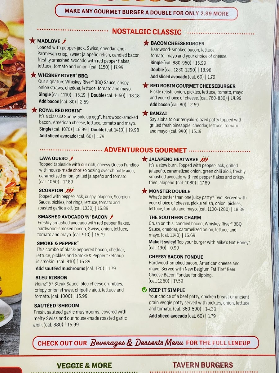 Red Robin Gourmet Burgers And Brews Menu-1